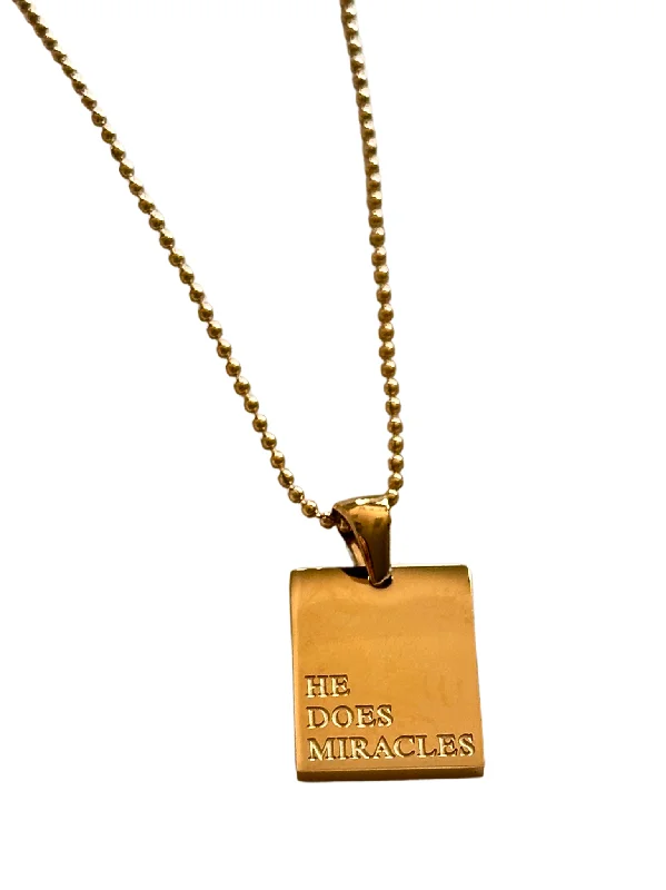 Eclectic charm necklaces-"He Does Miracles" empowerment necklace