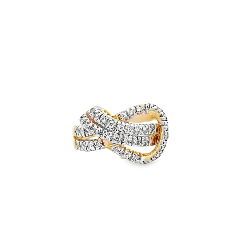 Angled shank rings-Women's Diamond Fashion Ring