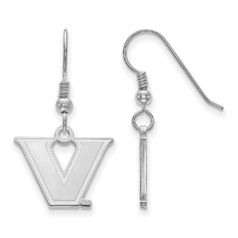 Basic stud earrings-Sterling Silver Vanderbilt University Small Dangle Earrings