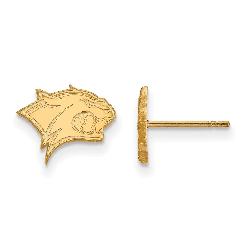 Embroidered earrings-10k Yellow Gold Univ. of New Hampshire XS (Tiny) Post Earrings