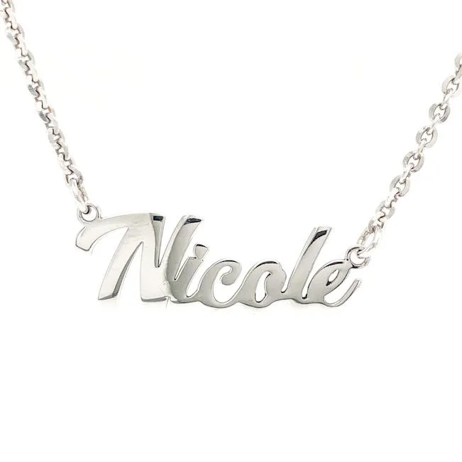 Suede cord necklaces-SS Script Name Necklace