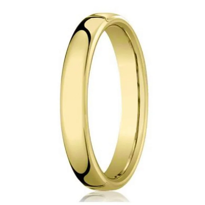 Tidal inlay rings-18K Yellow Gold Men's Designer Wedding Ring with Heavy Fit | 4.5mm