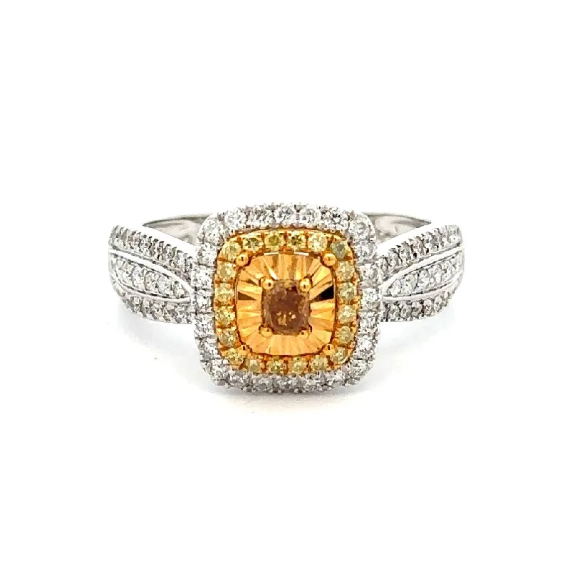 Heritage lock rings-18 Karat Two Tone Women's Diamond Fashion Ring