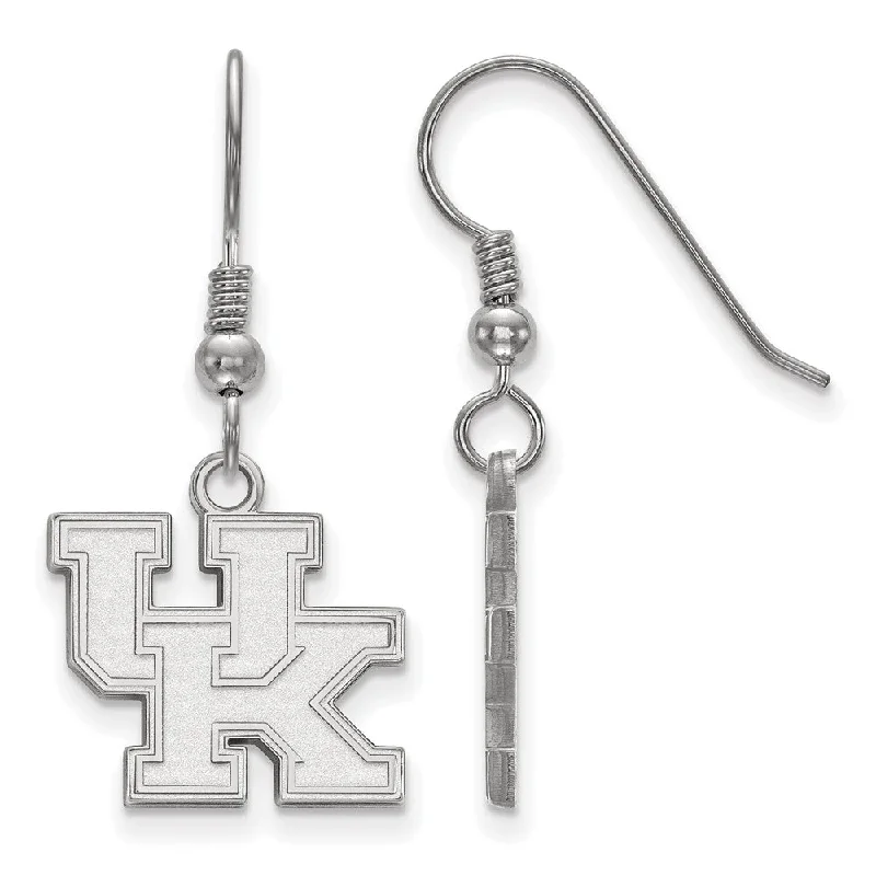 Linked loop earrings-Sterling Silver University of Kentucky Small 'UK' Dangle Earrings