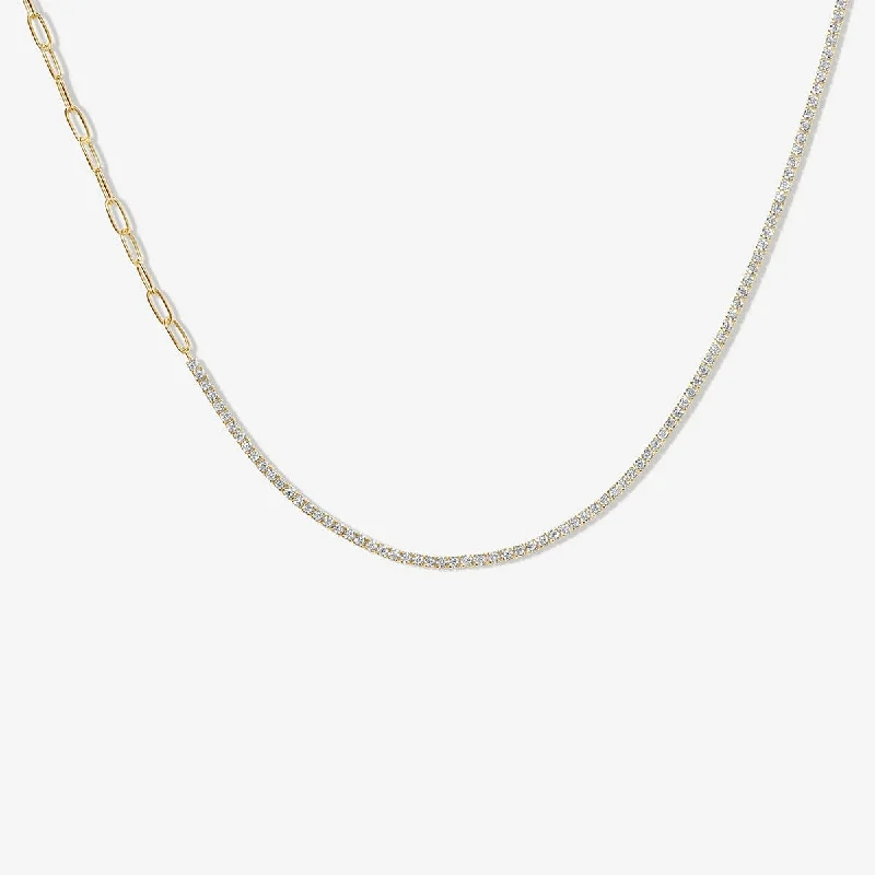 High-end diamond necklaces-Nigel tennis necklace