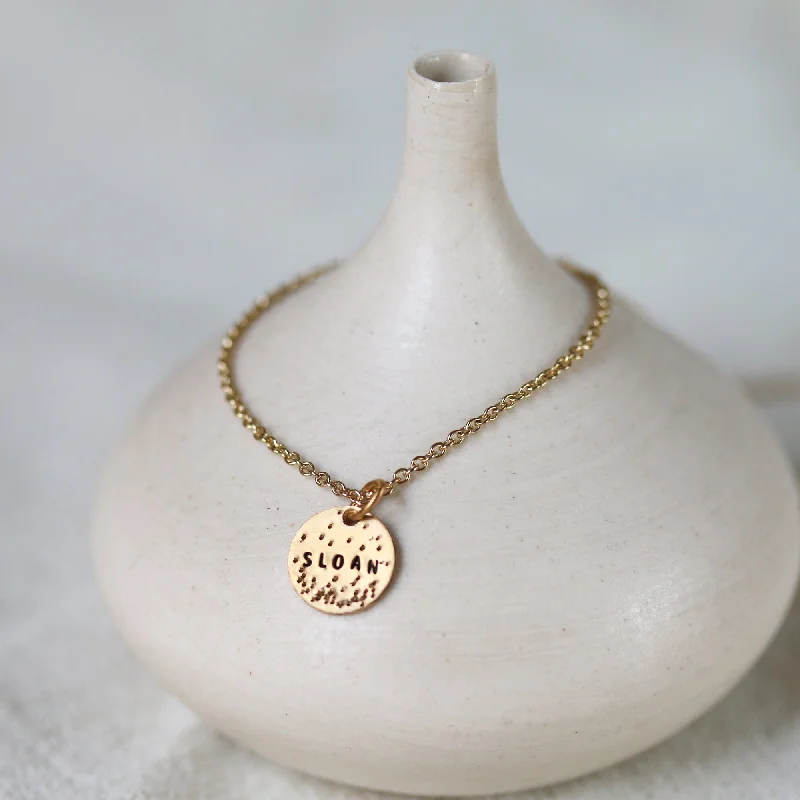 Fine cord necklaces-PETITE COIN NECKLACE