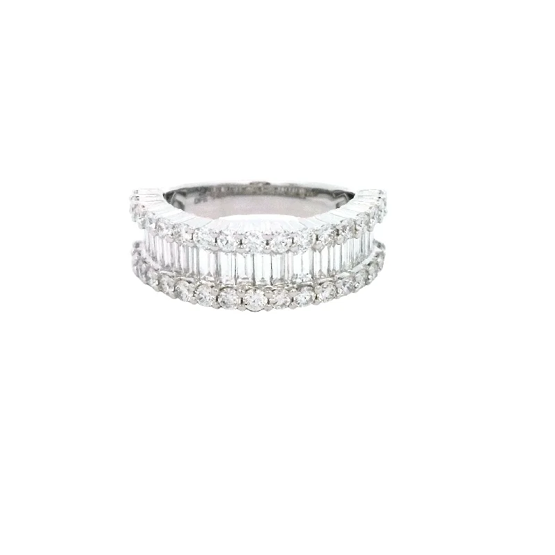 Fine stack rings-14 Karat White Women's Diamond Fashion Ring