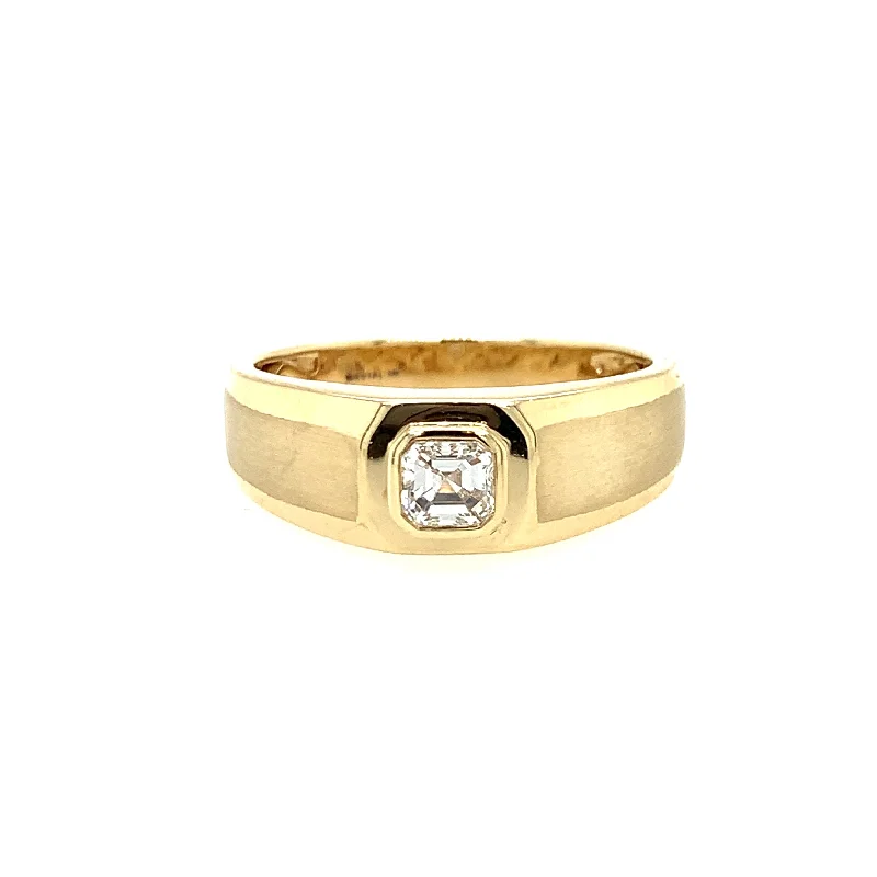 Clustered gem rings-Yellow 14 Karat Men's Ring