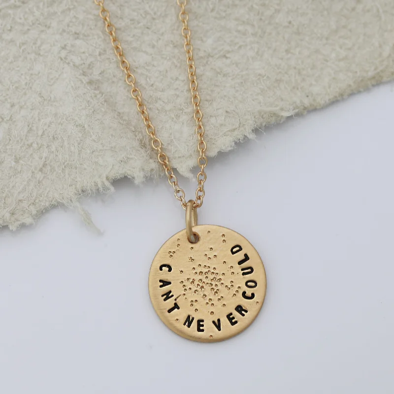 High-end diamond necklaces-CAN'T NEVER COULD | MINI COIN NECKLACE