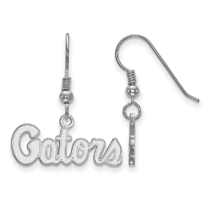 Gatsby deco earrings-Sterling Silver Univ. of Florida XS (Tiny) Dangle Earrings