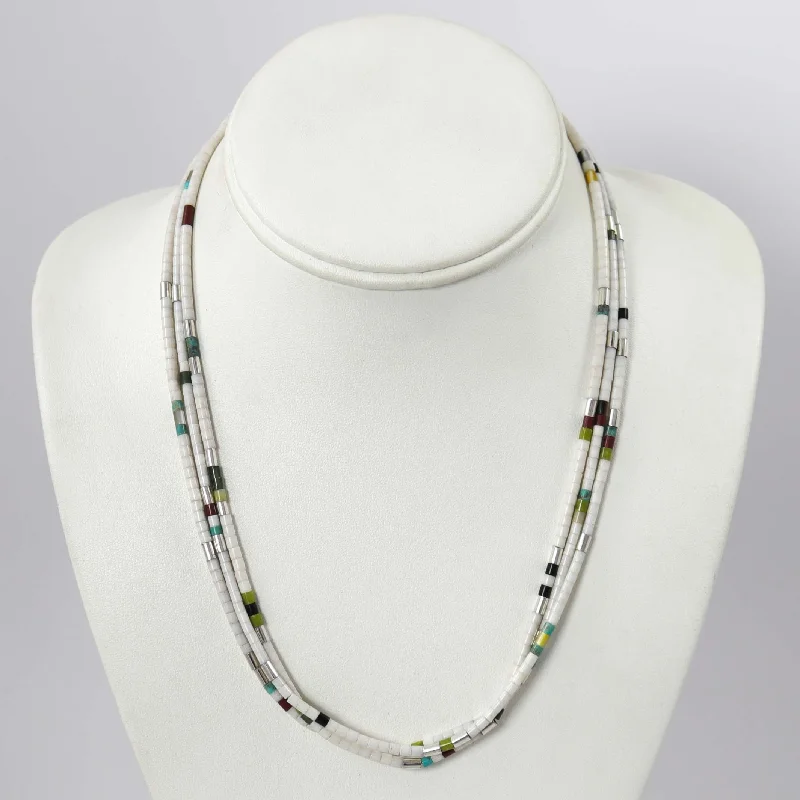 Gatsby style necklaces-Marble Bead Necklace