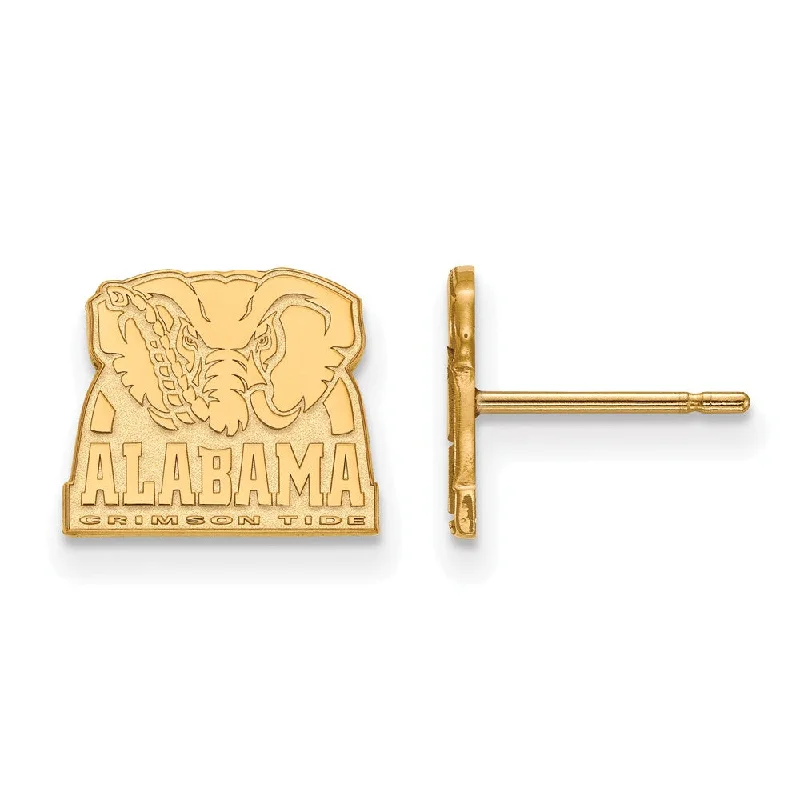 Single dot earrings-10k Yellow Gold University of Alabama XS (Tiny) Logo Post Earrings