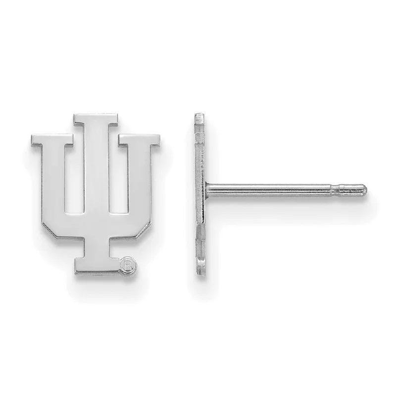 Micro star earrings-10k White Gold Indiana University XS (Tiny) Post Earrings