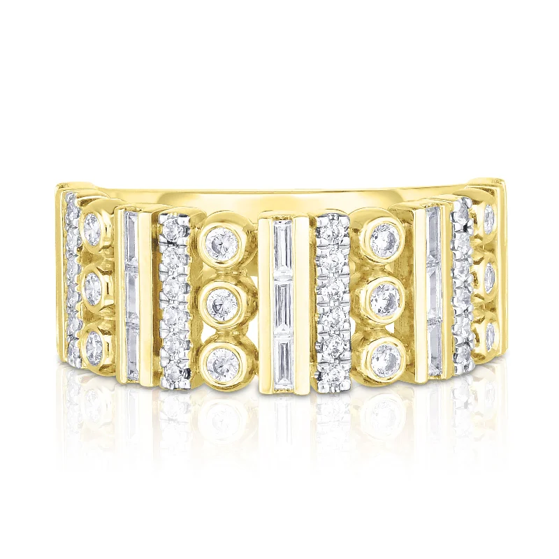 Heritage lock rings-Women's Diamond Fashion Ring