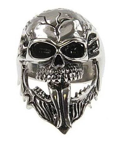 Micro star rings-Cast Stainless Steel Skull Ring -38mm