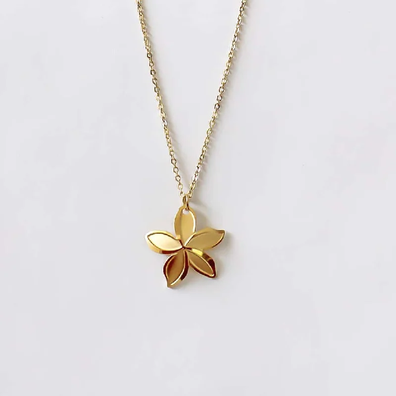 Gatsby style necklaces-Plumeria Medium Necklace