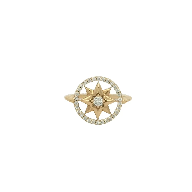 Zodiac birthstone rings-14 Karat Yellow Women's Diamond Fashion Ring