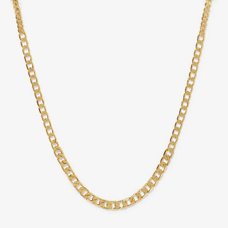 Jasper stone necklaces-Jacque curb chain necklace