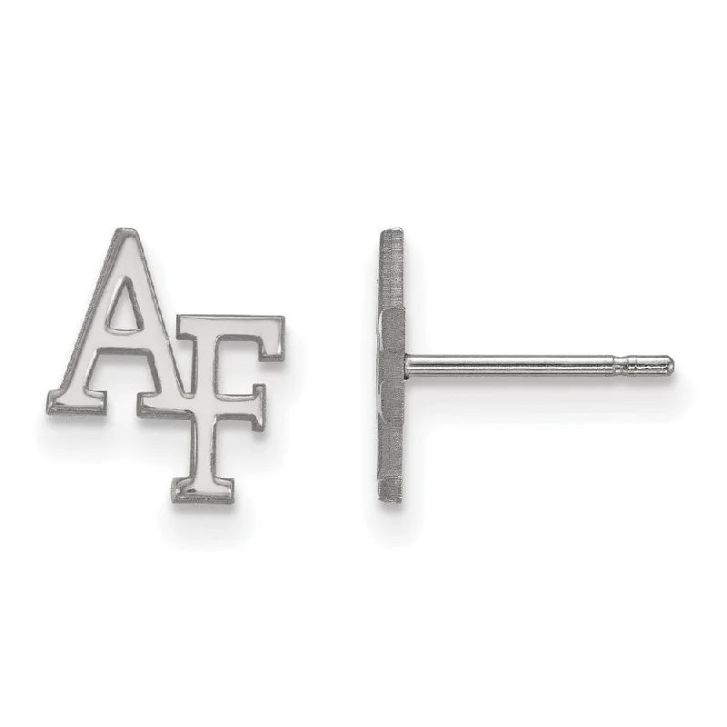 Full moon earrings-14k White Gold Air force Academy XS (Tiny) Post Earrings