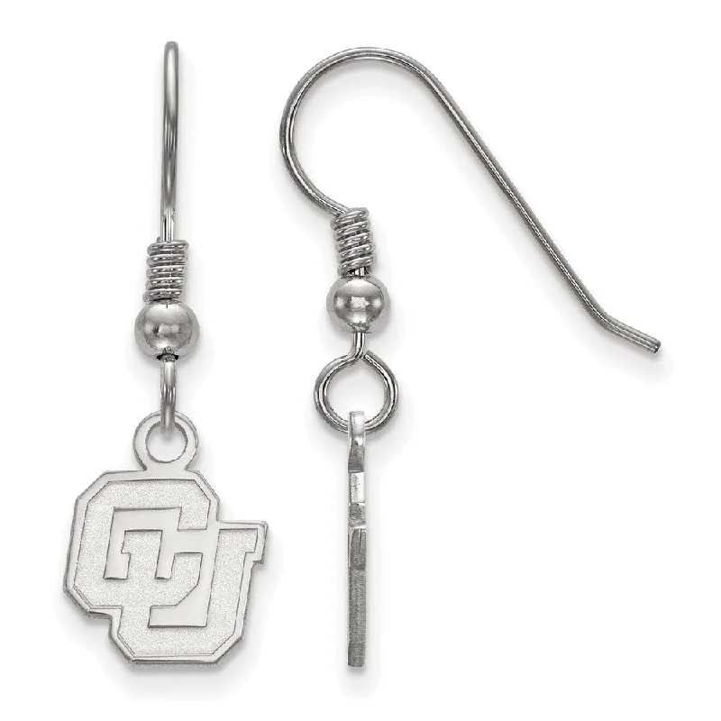 Polished clay earrings-Sterling Silver University of Colorado XS (Tiny) Dangle Earrings