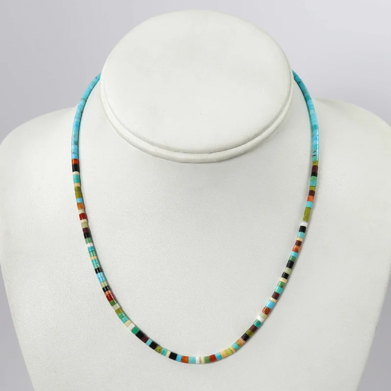 Wicker style necklaces-Mosaic Bead Necklace