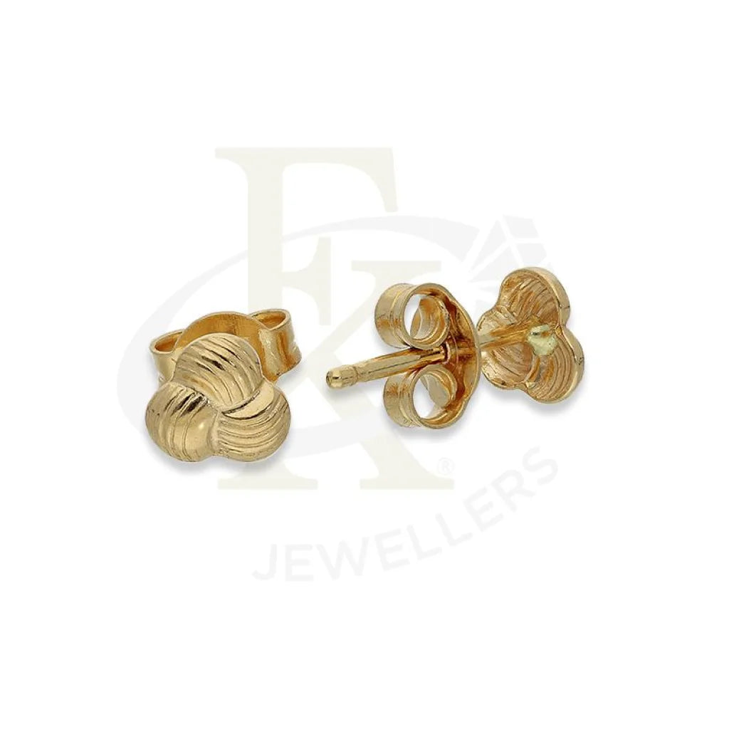 Round coin earrings-Gold Club Spiral Knot Stud Earrings 18KT - FKJERN18K2228