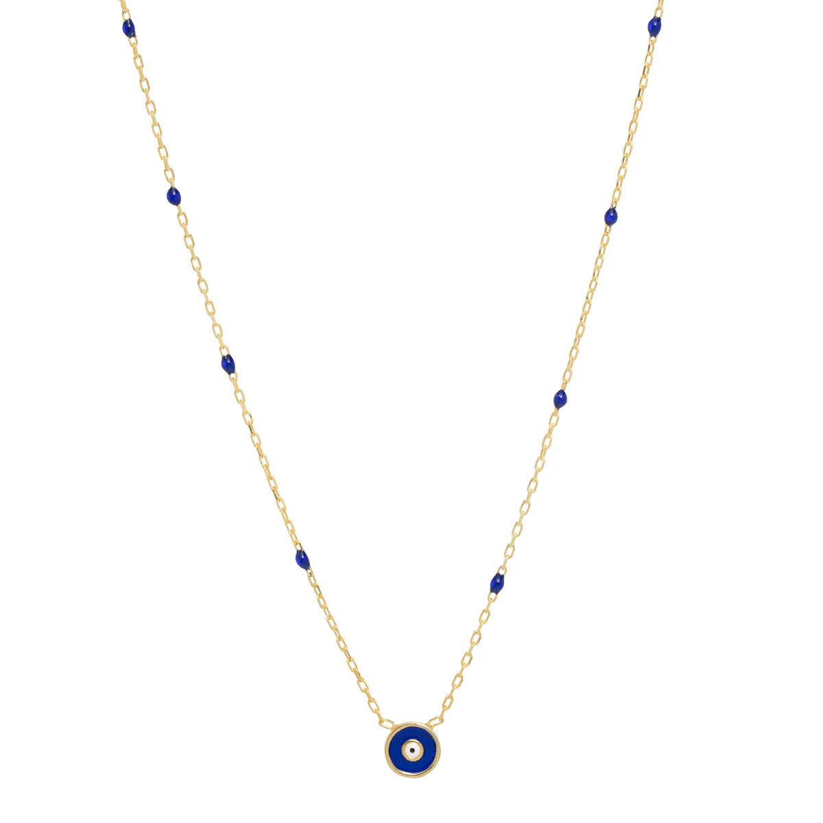 Persian style necklaces-YGP Sterling Blue Enamel Guardian Eye Necklace