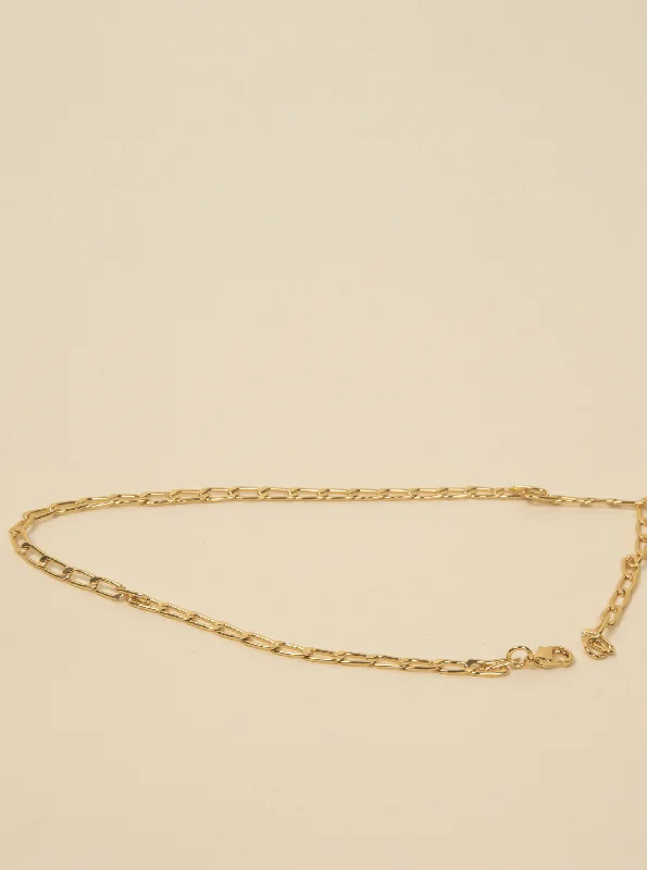 Bespoke initial necklaces-Golden Hour Medium Link Chain Necklace