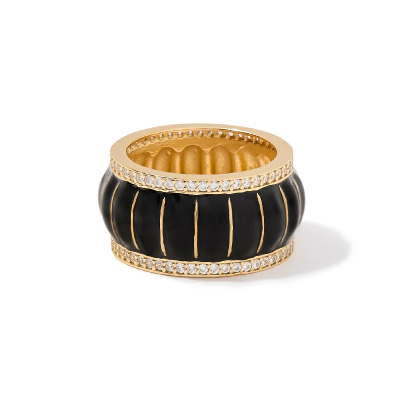 Planetary theme rings-Raffles Ring in Onyx