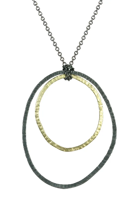 Diamond shape necklaces-Double Loop Pendant