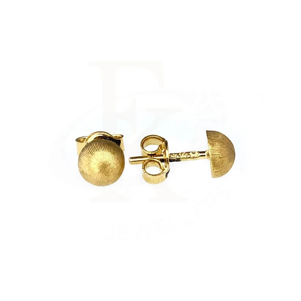 Glazed clay earrings-Gold Stud Earrings 18KT - FKJERN1509