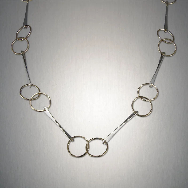 Twist knot necklaces-3194 - Bar Bell Chain