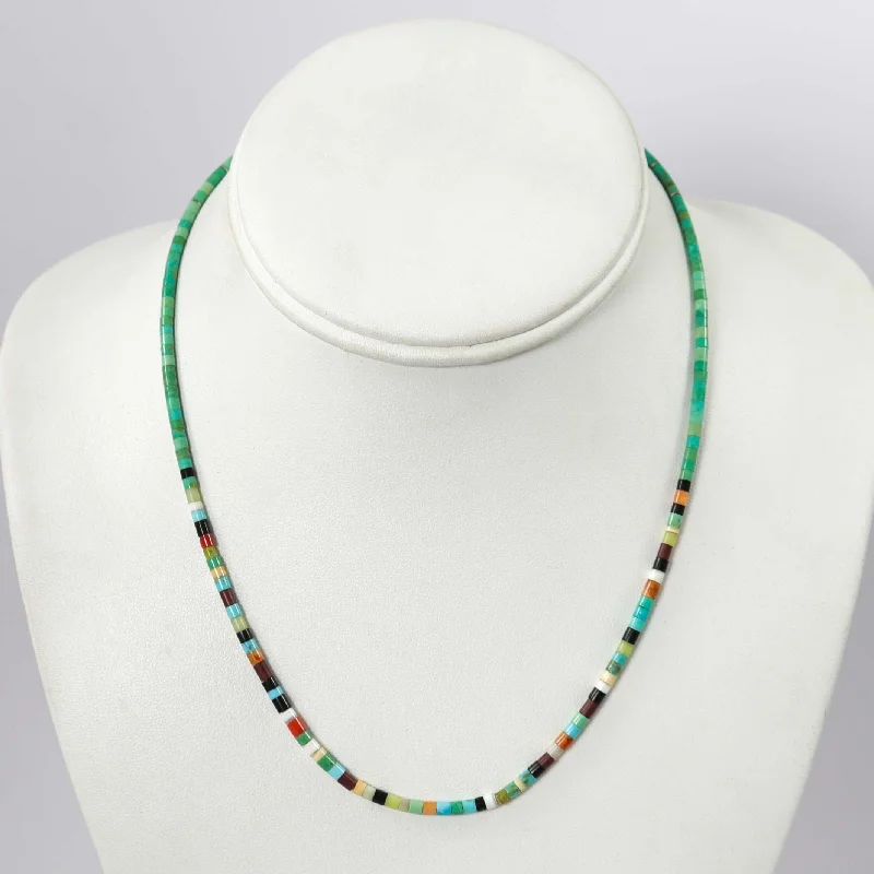 Infinity twist necklaces-Mosaic Bead Necklace