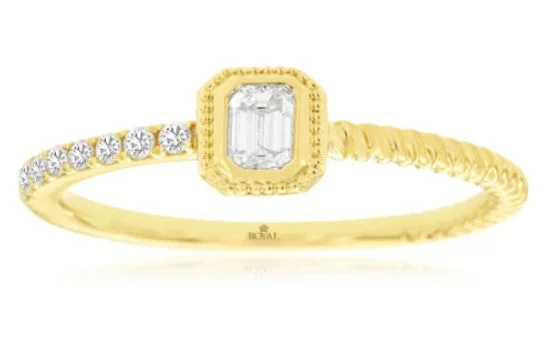 Linked band rings-Women's Diamond Fashion Ring