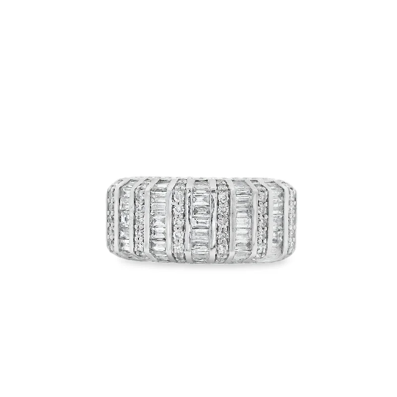 Etched band rings-Women's Diamond Fashion Ring