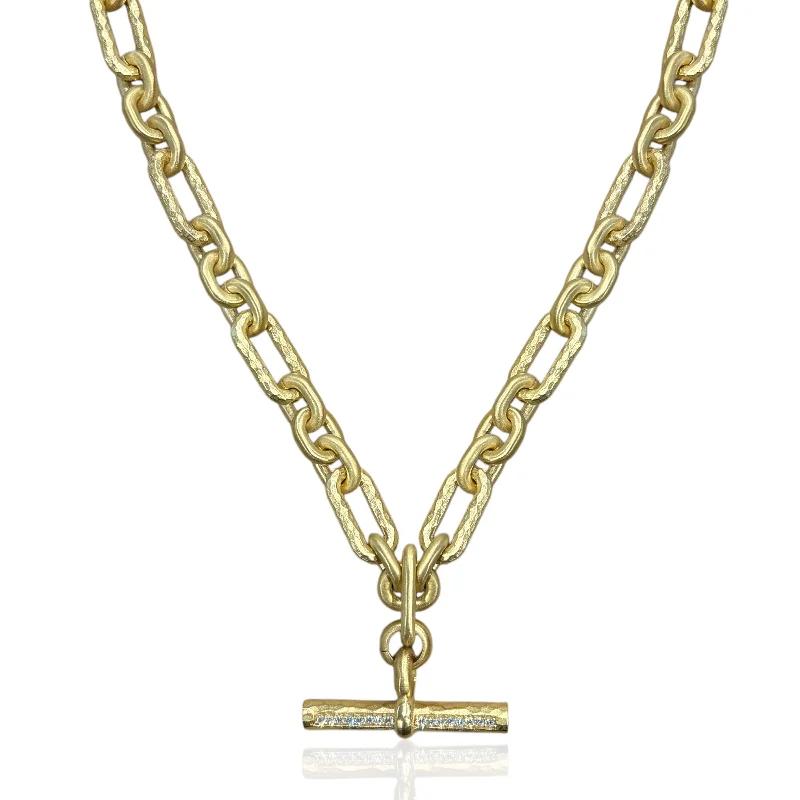 Gem-wrapped necklaces-GOLD BYRON TOGGLE NECKLACE