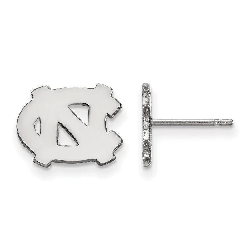 Old coin earrings-10k White Gold U of North Carolina XS (Tiny) Post Earrings