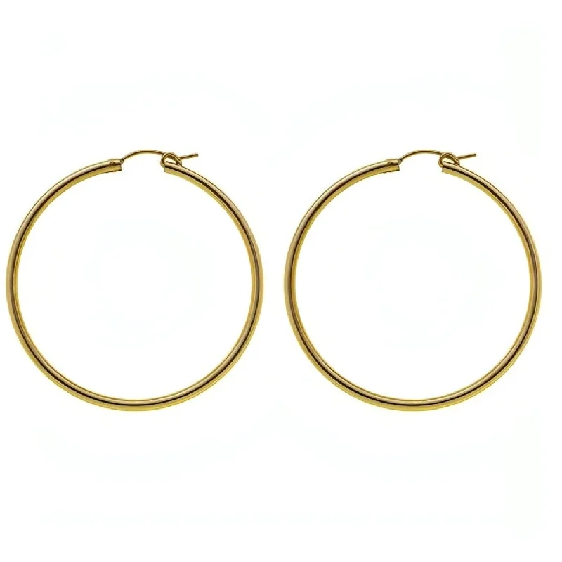 Slim hoop earrings-Hoop earring- Goldfilled