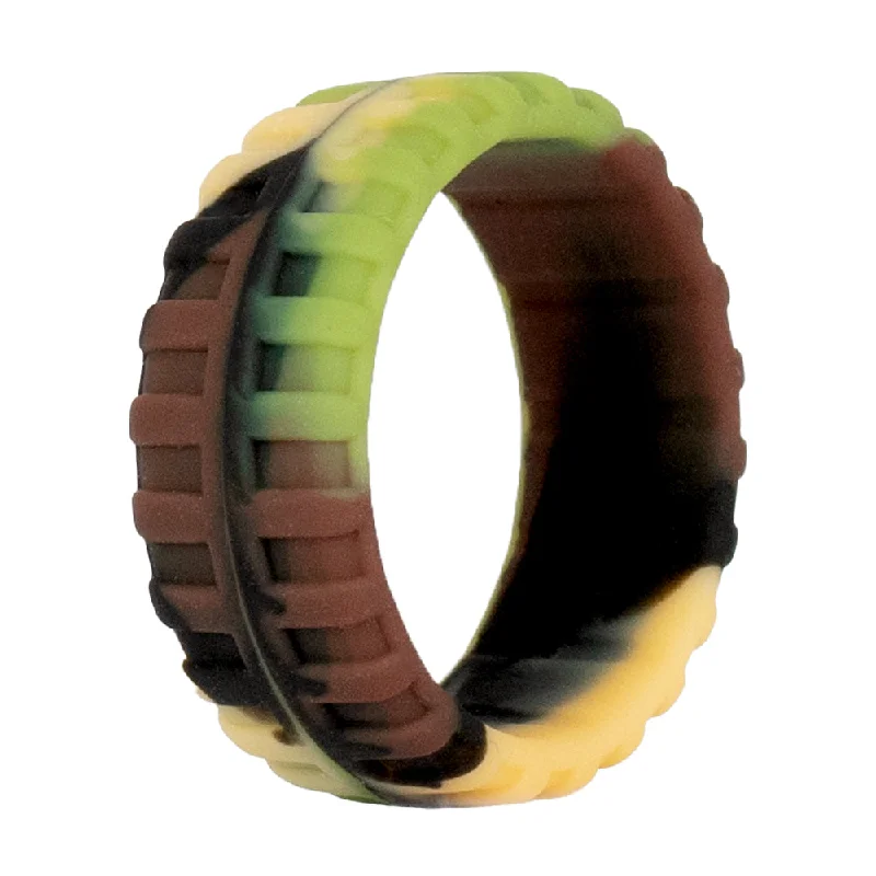 Tourmaline cut rings-Silicone Ring | Off-Road | Green Camo