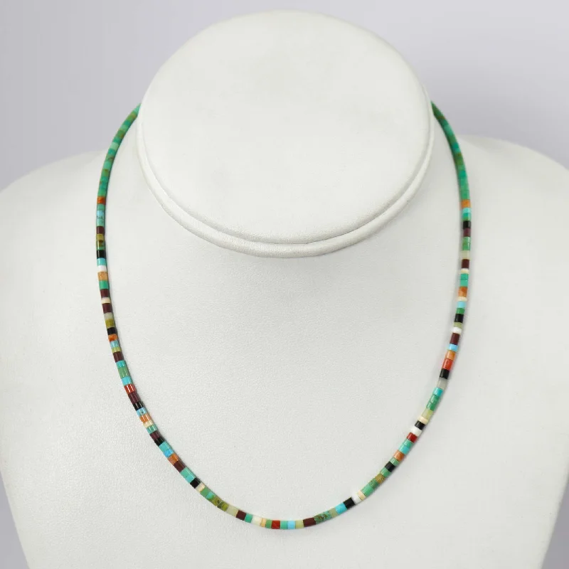 Bright beaded necklaces-Mosaic Bead Necklace