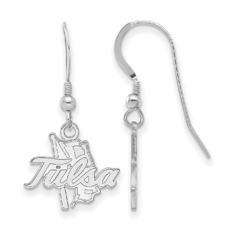 Glowing star earrings-Sterling Silver The University of Tulsa Small Dangle Earrings