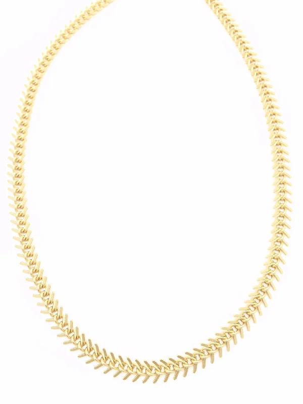 Shining crystal necklaces-Gold Fish Tail Necklace