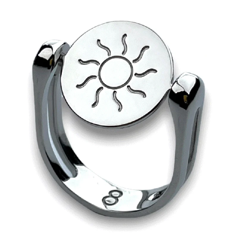 Glowing star rings-Sun Symbol Fidget Ring