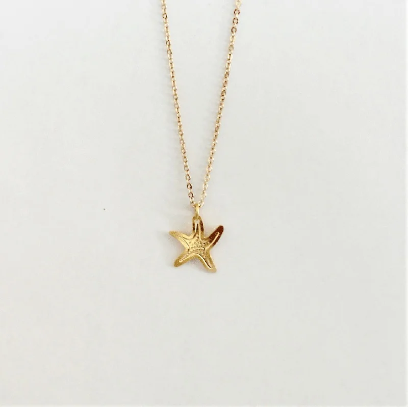 Quad-strand necklaces-Little Starfish Necklace