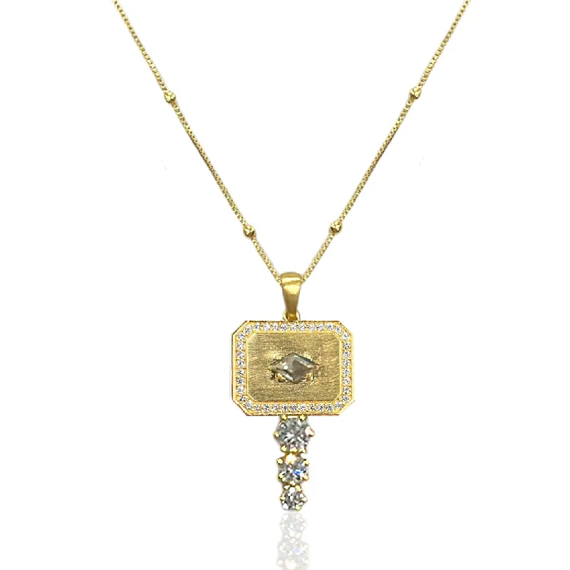 Full moon necklaces-GOLD DALIA NECKLACE