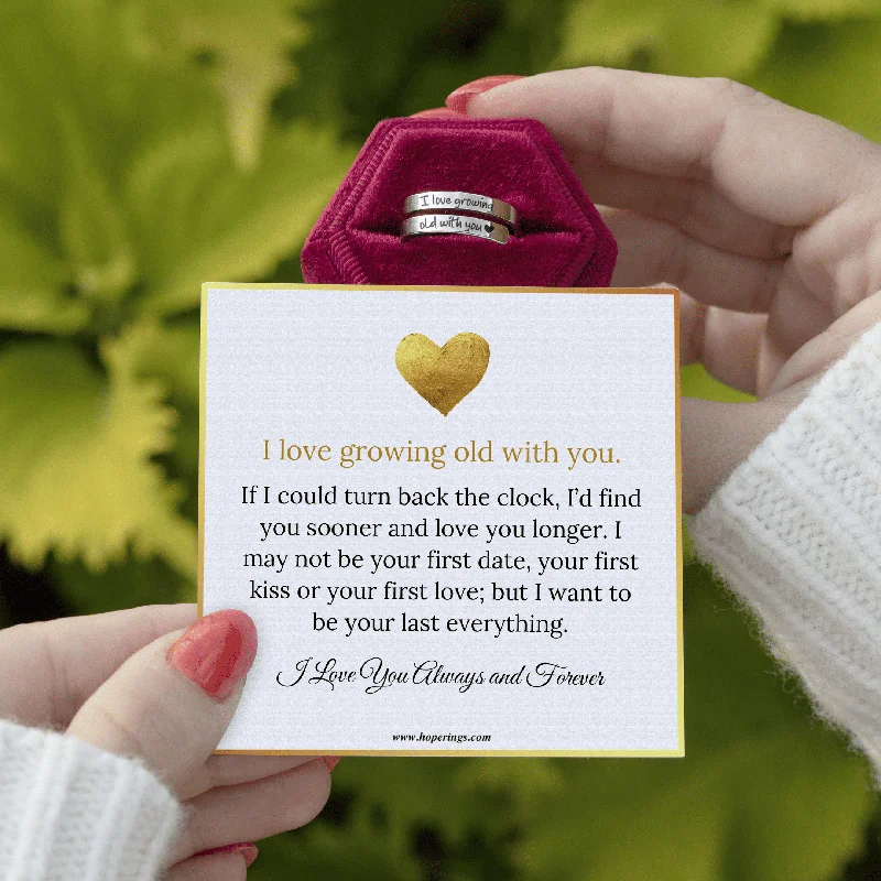 Full moon rings-I Love Growing Old With You Ring