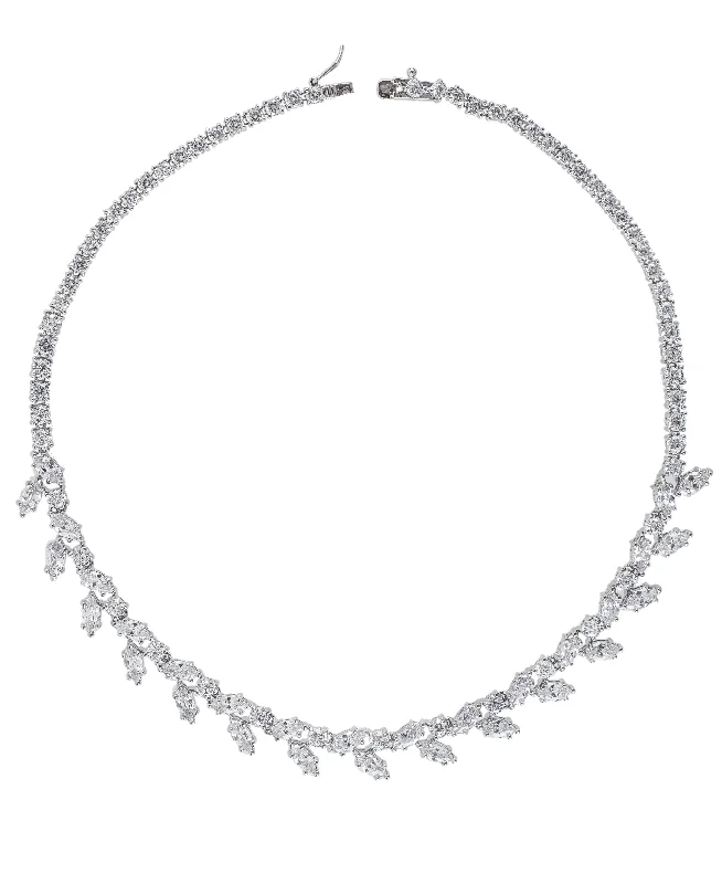 Stamped name necklaces-Marquise CZ Necklace