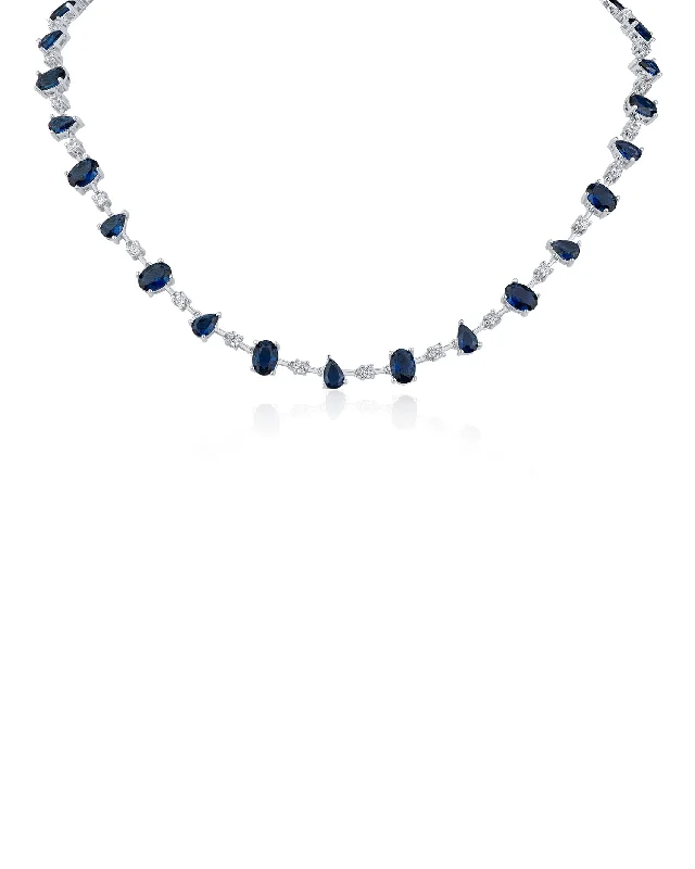 Radiant gem necklaces-Multi CZ Collar Necklace