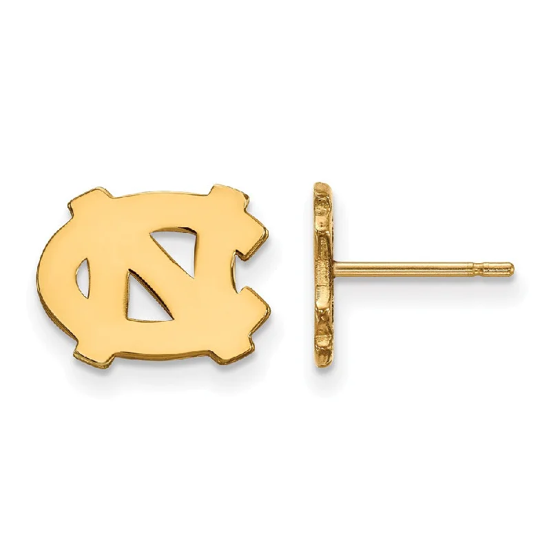 Linked loop earrings-10k Yellow Gold U of North Carolina XS (Tiny) Post Earrings