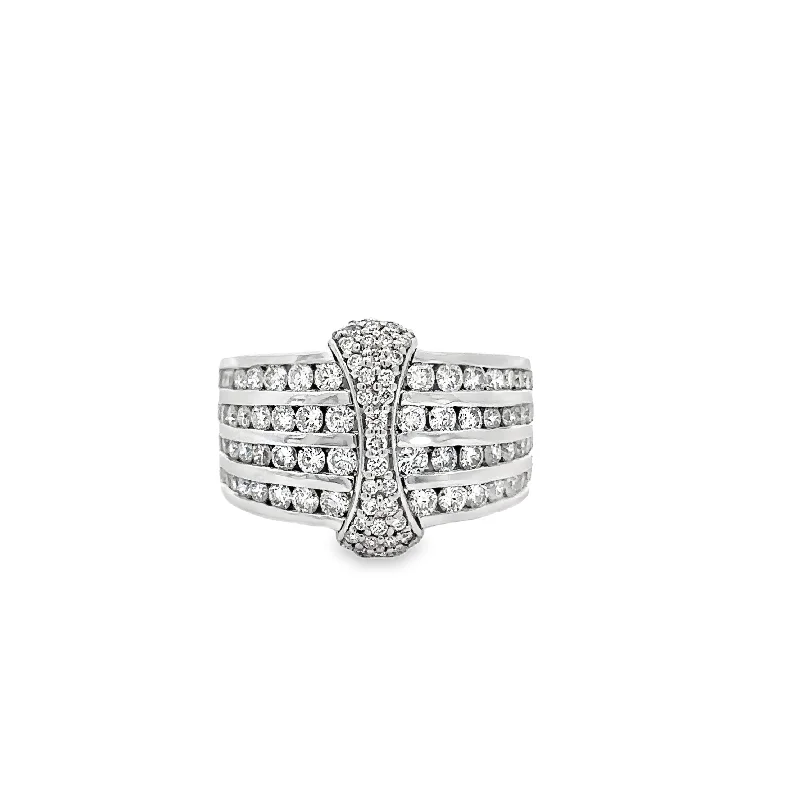 Woven motif rings-Women's Diamond Fashion Ring